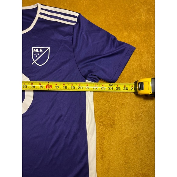 Adidas MLS Soccer Jersey Purple White Target Logo Men's XL Climalite - Picture 3 of 11